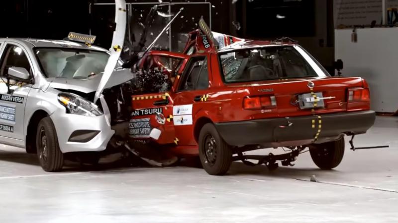 crash tests old vs new