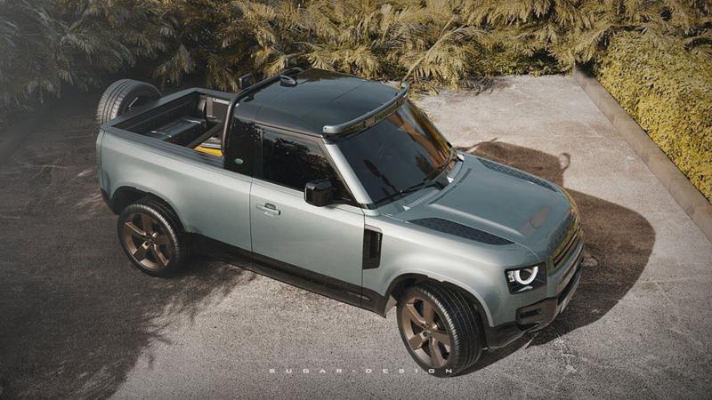 Land Rover Defender Pickup render