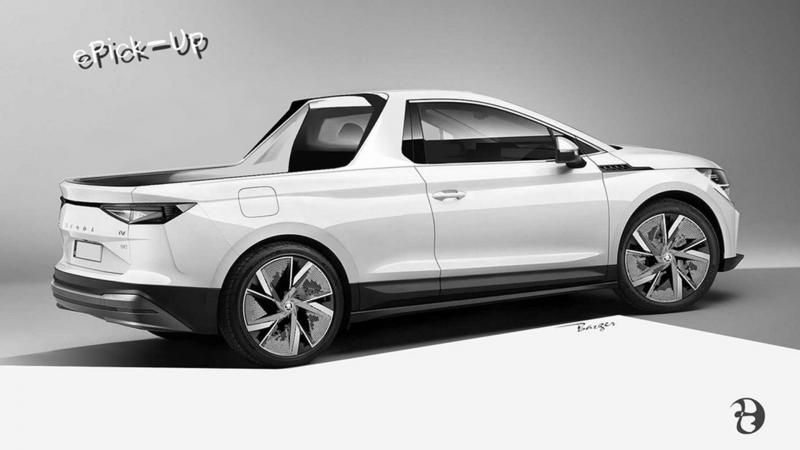 Skoda Enyaq Pickup render