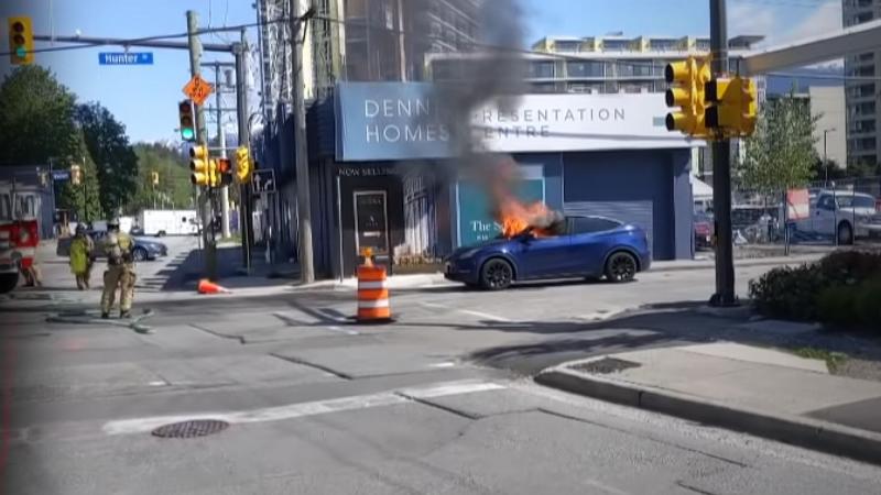 Tesla Model Y fire