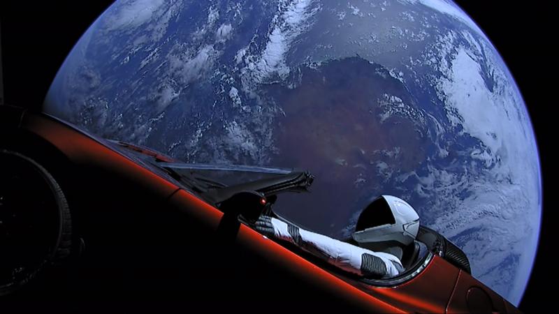 Tesla Roadster Space