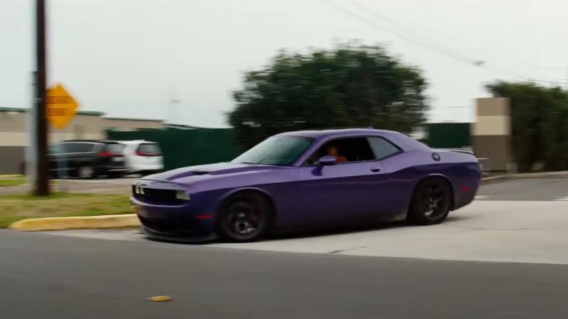 emma stone dodge challenger