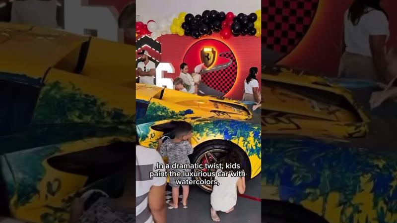 Kids paint Ferrari 1