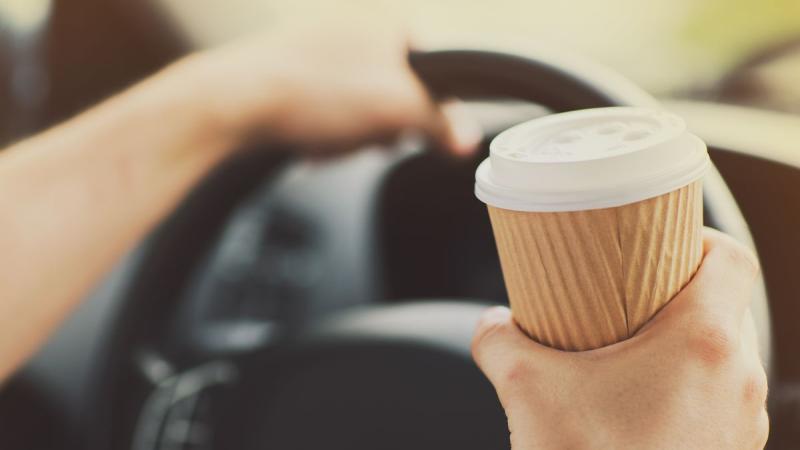 Drinking coffee while driving 1